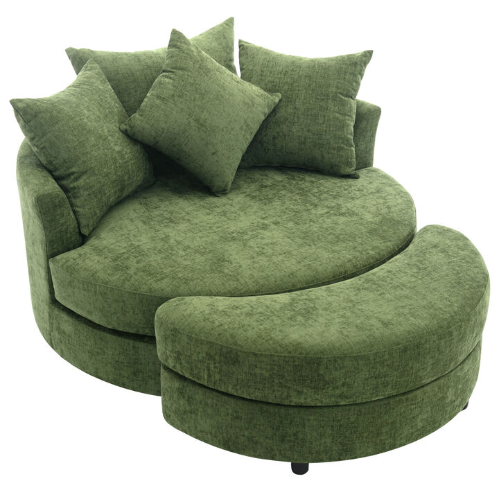 Pislug 360&deg; Swivel Accent Barrel Chair