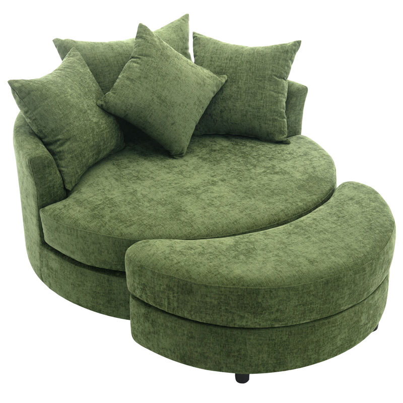 Pislug 360&deg; Swivel Accent Barrel Chair image number 0