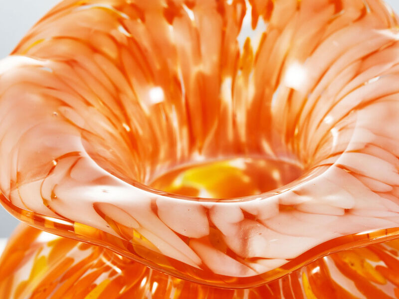 Hand Blown Multicolor Confetti Art Glass Bubble Bud Flower Vase