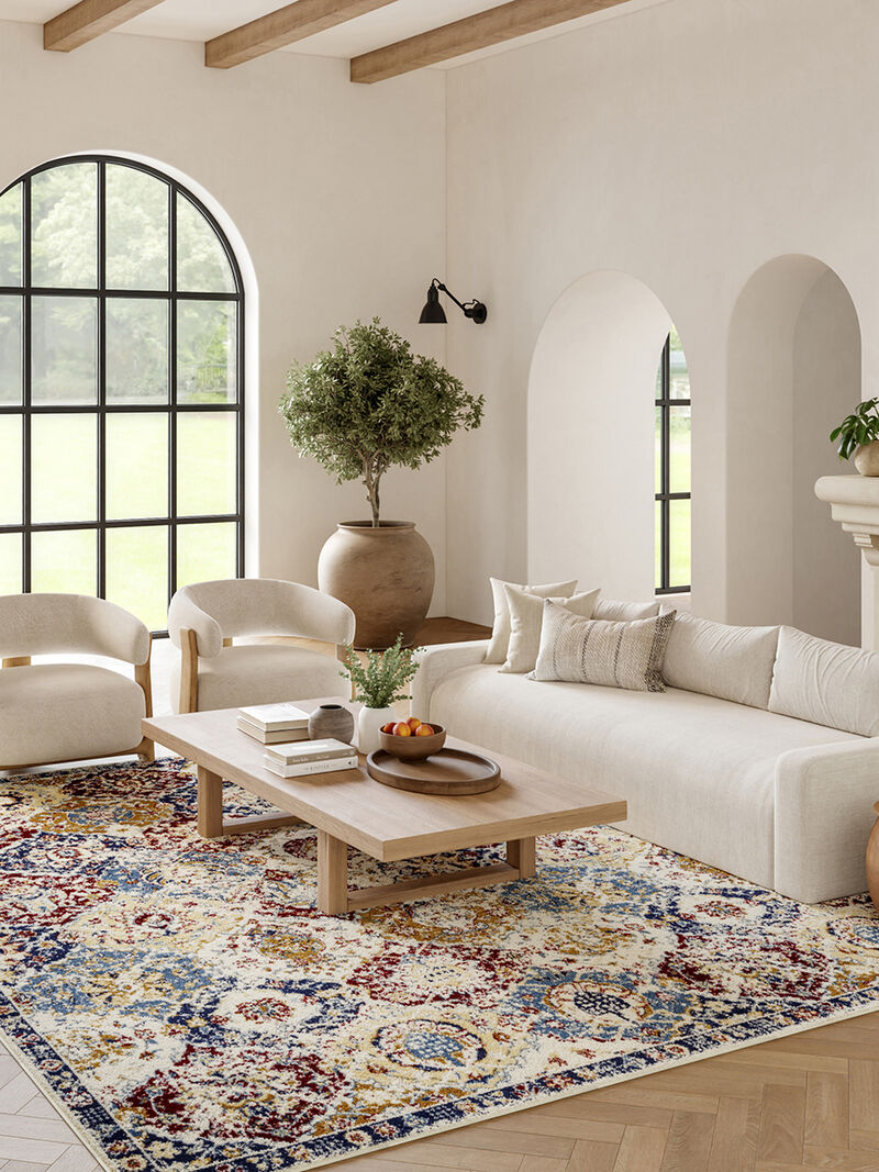 Grafix GRF31 Turquoise/Multicolor 8' x Round Rug