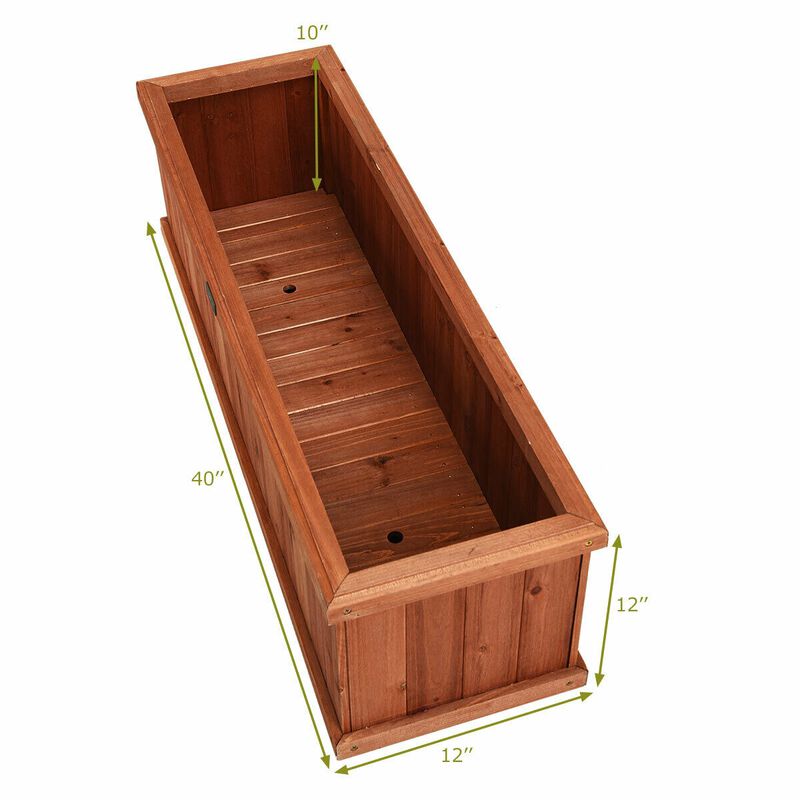Wooden Decorative Planter Box for Garden Yard and Window image number 4
