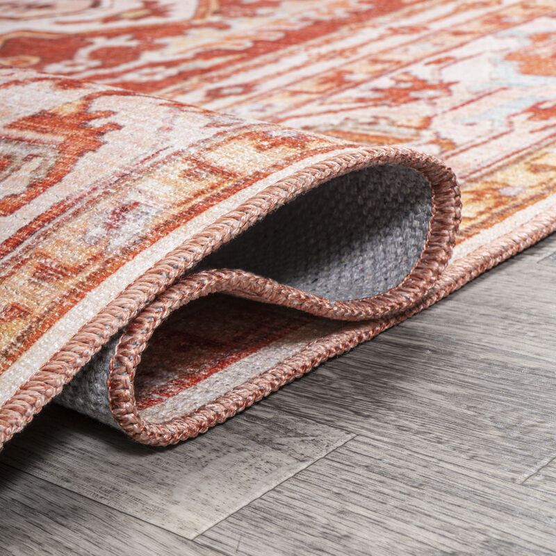 Asa Ornate Medallion Machine-Washable Area Rug