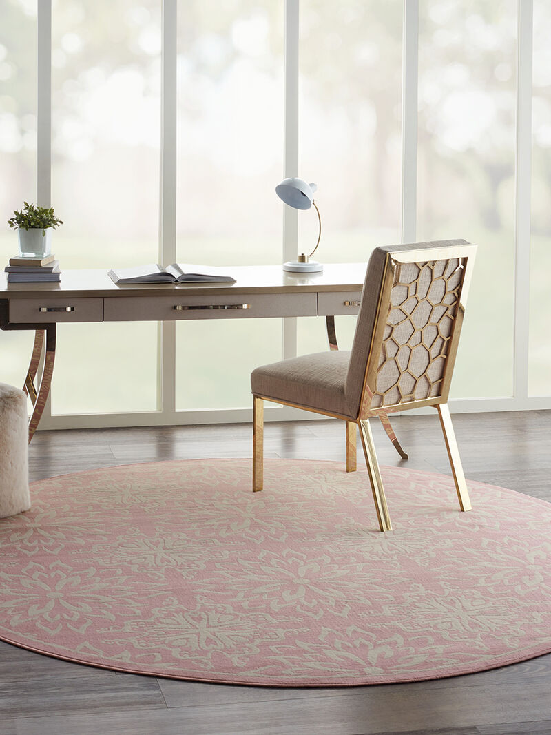 Jubilant JUB06 Ivory/Pink 8'6" x 12' Rug