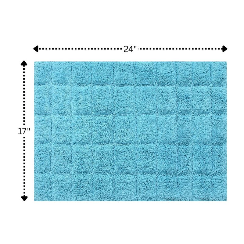 Knightsbridge Summer Tile 220 GSF Non Skid Back Bath Rug 17 x 24 - Sage