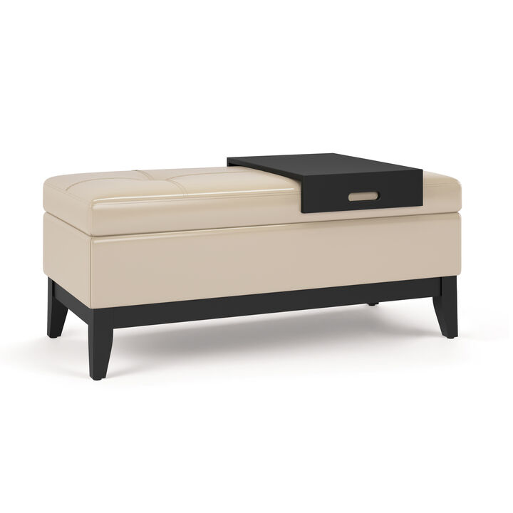 Oregon Storage Ottoman Bench with Tray