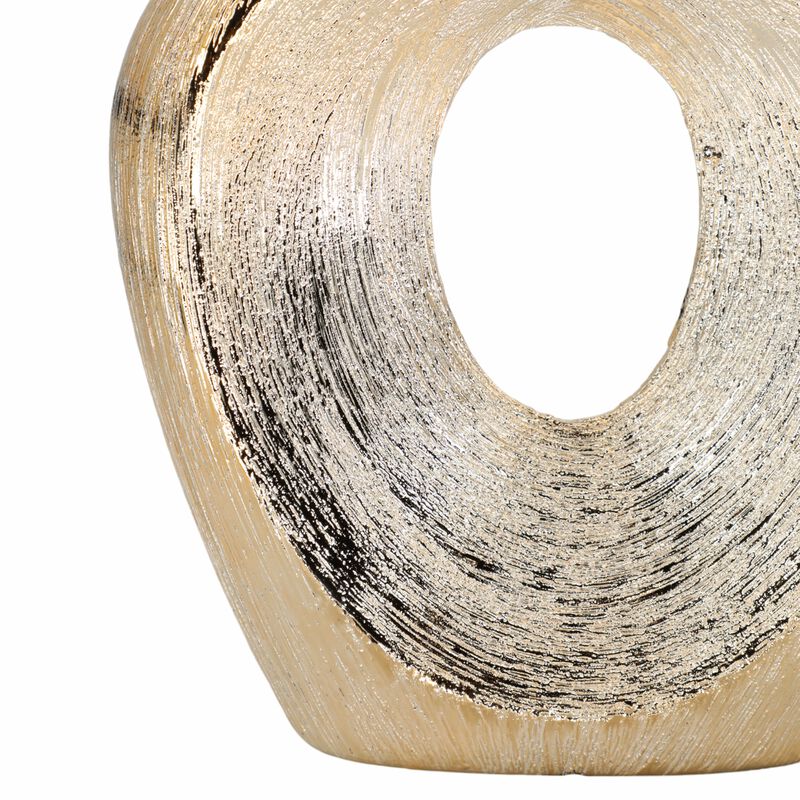 13" Scratched Oval Vase image number 3