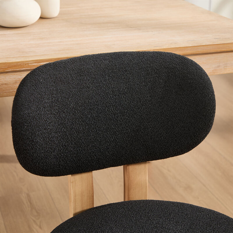 Modern Wooden Dining Chairs Set of 2, Upholstered Kitchen Chairs Dining Side Chairs image number 4
