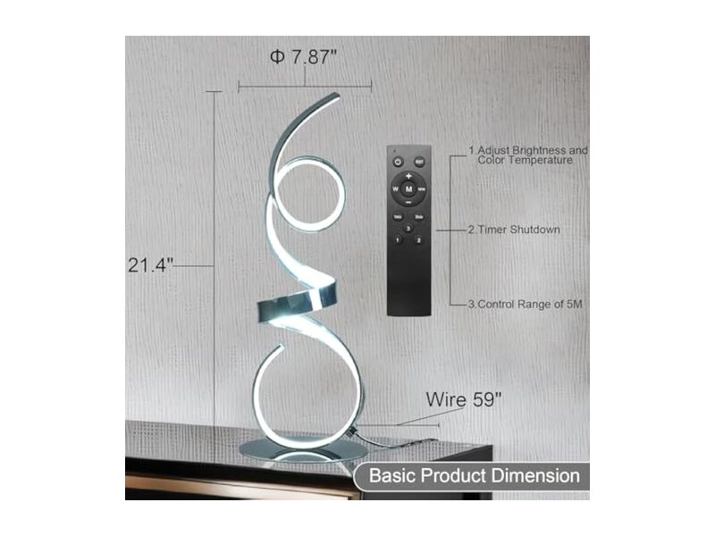 Dimmable Touch Control LED Modern Desk Lamp For Living Room Bedroom Bedside image number 1