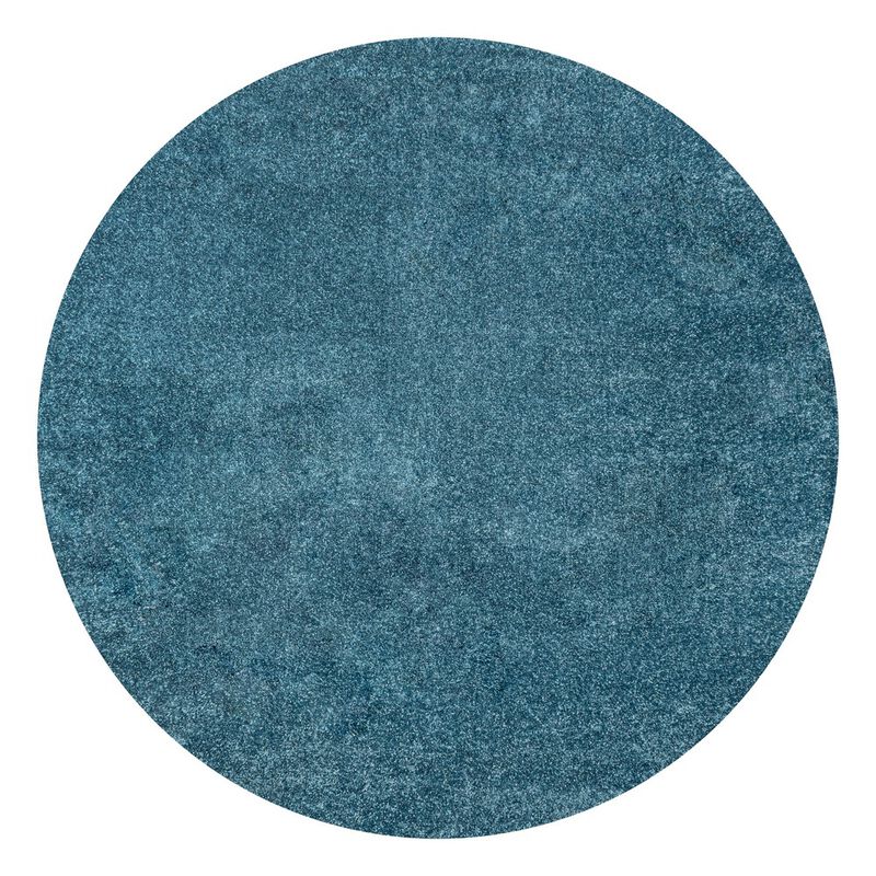 Haze Solid Low Pile Round Area Rug