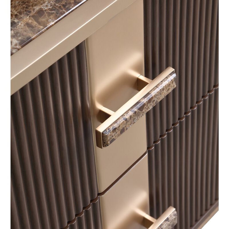 Michael Amini West Kensington 2-Drawer Nightstand - Medium Espresso