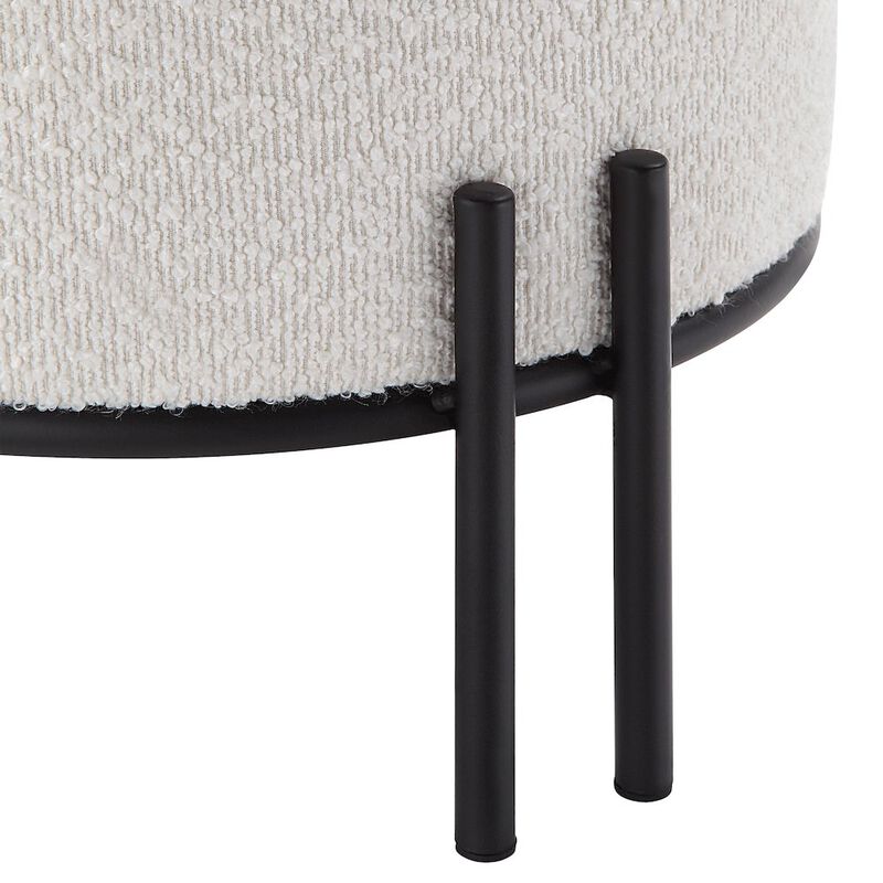 Renwil Cynthia Ottoman In Cream Color