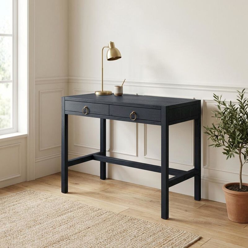 Starlight Canyon Home Transitional Writing Desk with 2 Drawers, Home Office Computer Workstation image number 2