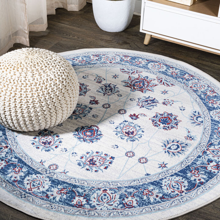 Modern Persian Vintage Moroccan Traditional Round Area Rug