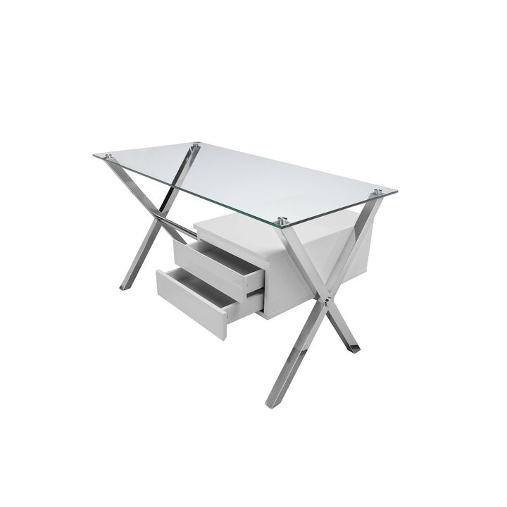 Pangea Home Beverli Desk Small White