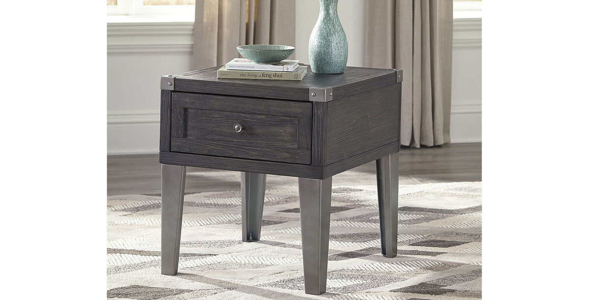 Todoe End Table with USB Ports & Outlets
