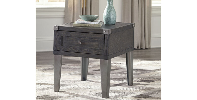 Todoe End Table with USB Ports & Outlets image number 1