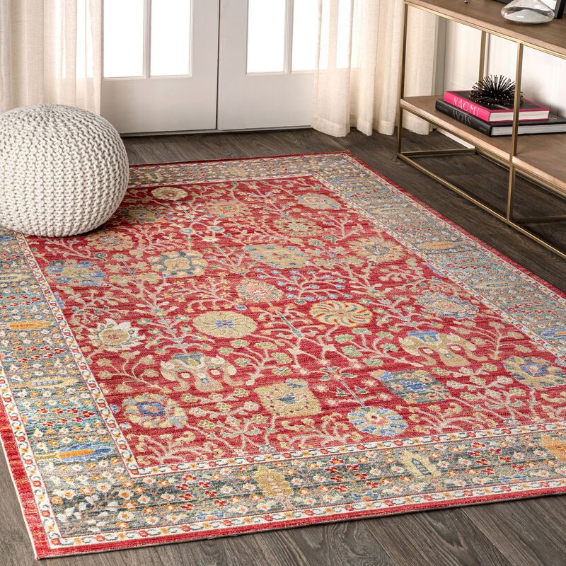 India Flower and Vine Area Rug