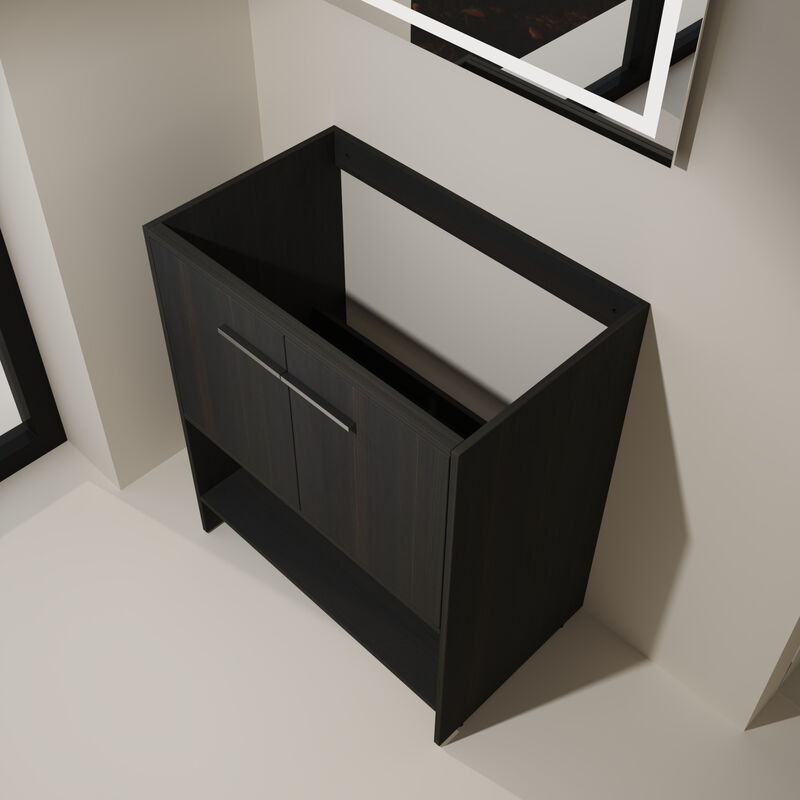 ELEMENT ACE Freestanding Bathroom Vanity, Open Bottom Storage Compartment Scratch Water Resistant Plywood Construction for Bathrooms image number 6