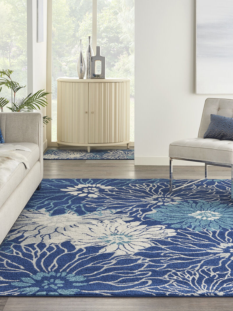 Passion PSN17 Navy/Ivory 6'7" x 9'6" Rug image number 7