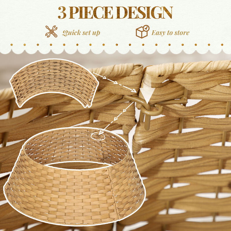 BreeBe 27 Inch Christmas Tree Collar Skirt Plastic Woven Base Cover image number 5