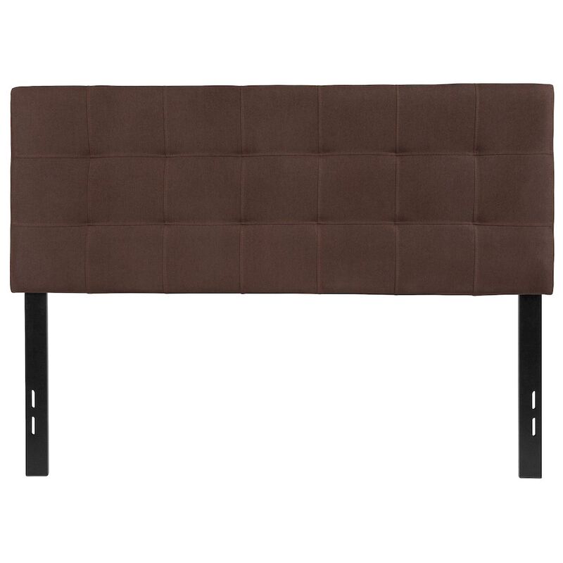 Flash Furniture Tufted Upholstered Full Size Headboard in Dark Brown Fabric image number 2