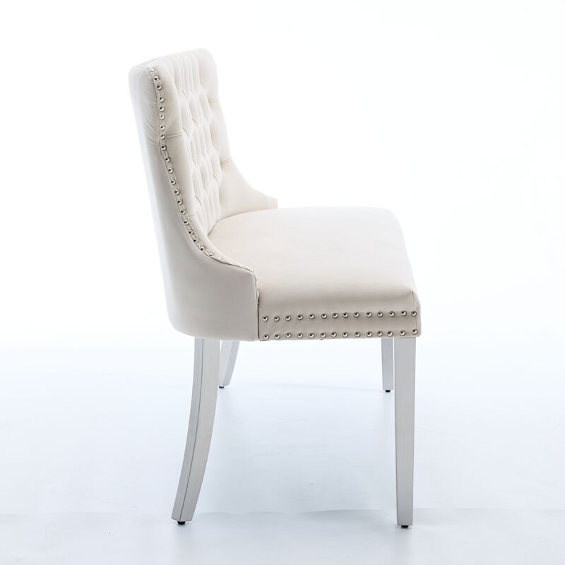 GOODSILO Luxurious Tufted Velvet Dining Loveseat Bench with Mid-Century Modern Design for Elegant Kitchen Seating image number 5