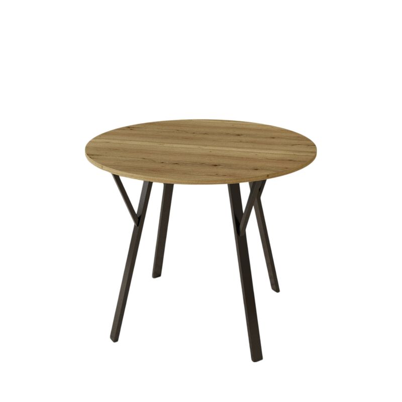 Tufwon 35.43" Round Industrial Dining Table image number 0