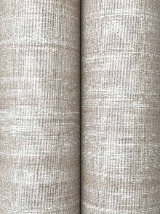 Sari Silk Khaki Faux Fabric Wallpaper