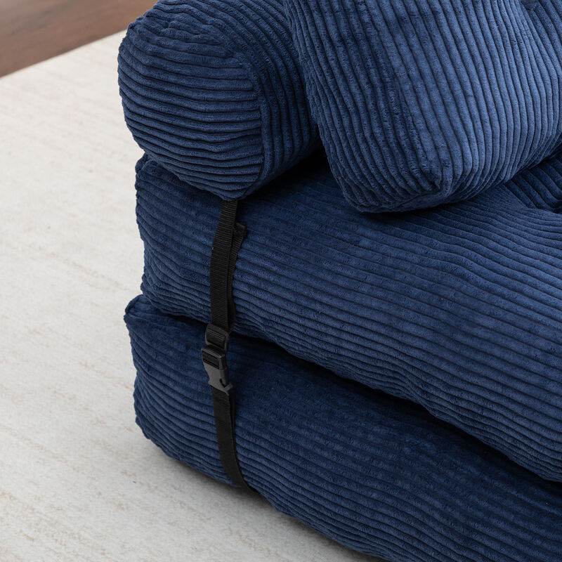 GOODSILO Versatile Folding Sofa Bed Convertible Sleeper Chair with Pillow Support Portable Fold Out Lounger image number 9