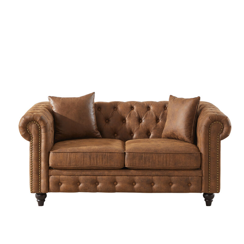 Bralru chesterfield loveseat image number 0