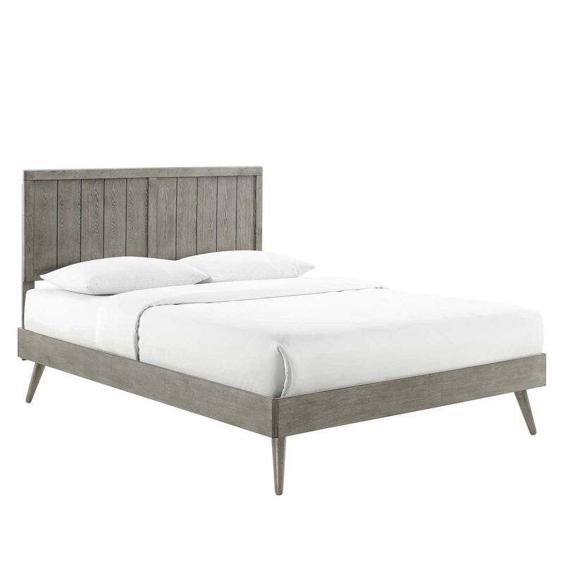 Modway - Alana King Wood Platform Bed with Splayed Legs image number 0
