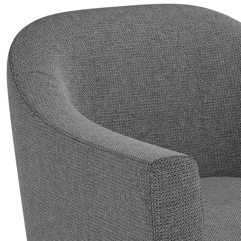 Thorne 30 inch Wide Contemporary Accent Chair in Shadow Grey Linen look fabric
