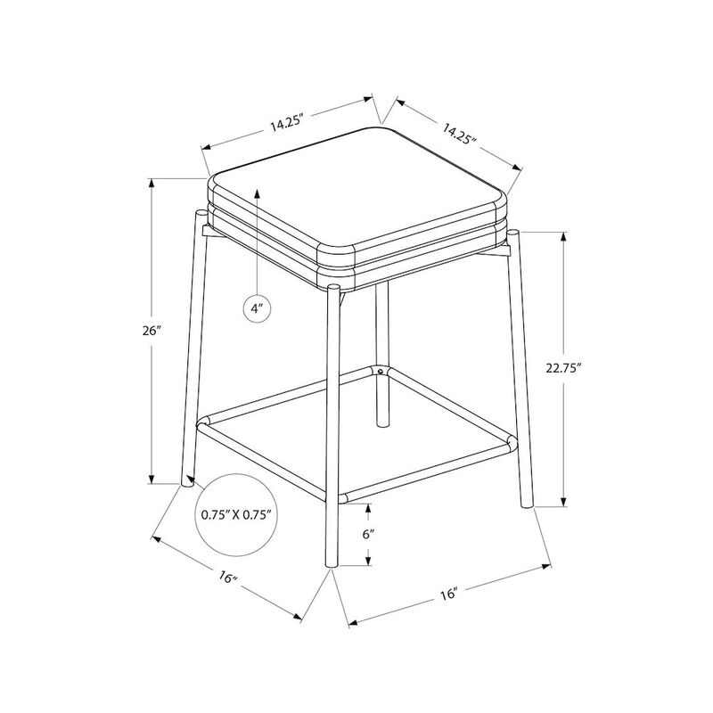 Barstool, Counter Height, Set Of 2, Kitchen