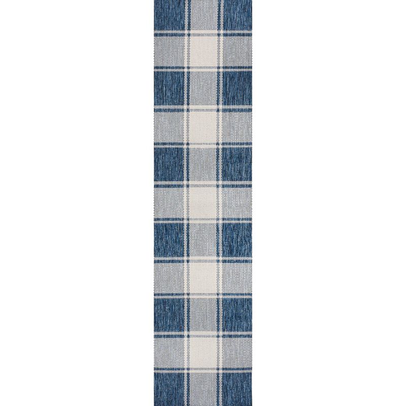 Sabine Traditional Farmhouse Bold Gingham Indoor/Outdoor Area Rug