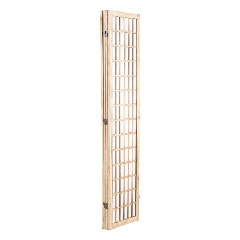 Natural 4 Panel Folding Room Divider Privacy Screen for Bedroom Office image number 7
