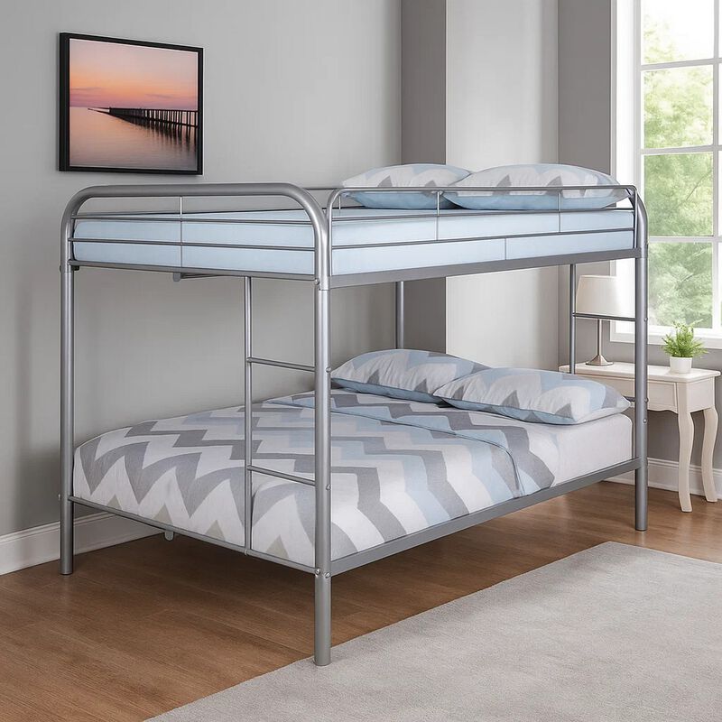 Fegy Bunk Bed with Ladder and Rails, Metal Frame image number 6