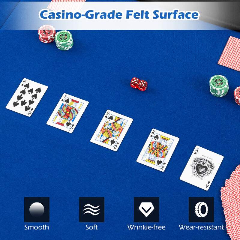 10 Player Portable Poker Table Top with Foldable Design and Padded Surface image number 5