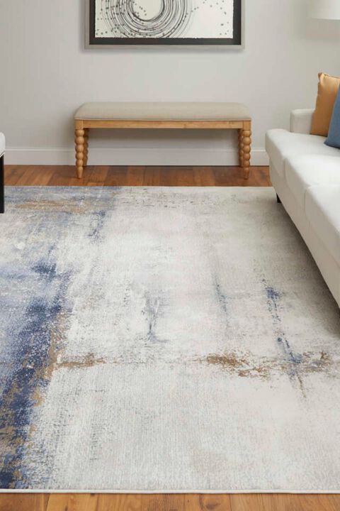 Clio 39LXF Ivory/Blue 3'10" x 6' Rug