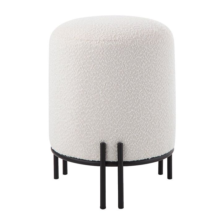 Renwil Cynthia Ottoman In Cream Color