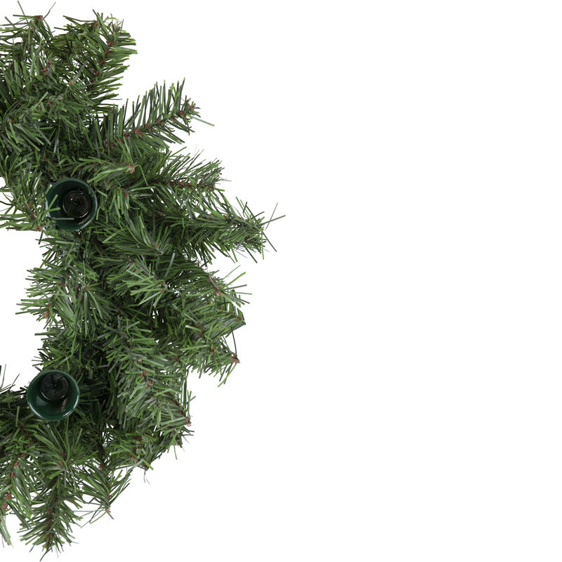 12" Two-Tone Pine Artificial Christmas Advent Candle Wreath image number 4
