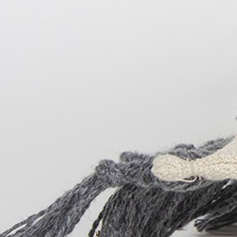 Decorative Braided Stripe Macrame Lumbar Pillow &ndash; Accent Cushion for Couch, Sofa, or Bedroom image number 6