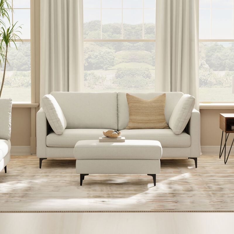 Ava 76-inch Sofa in Tightly Woven Performance Fabric