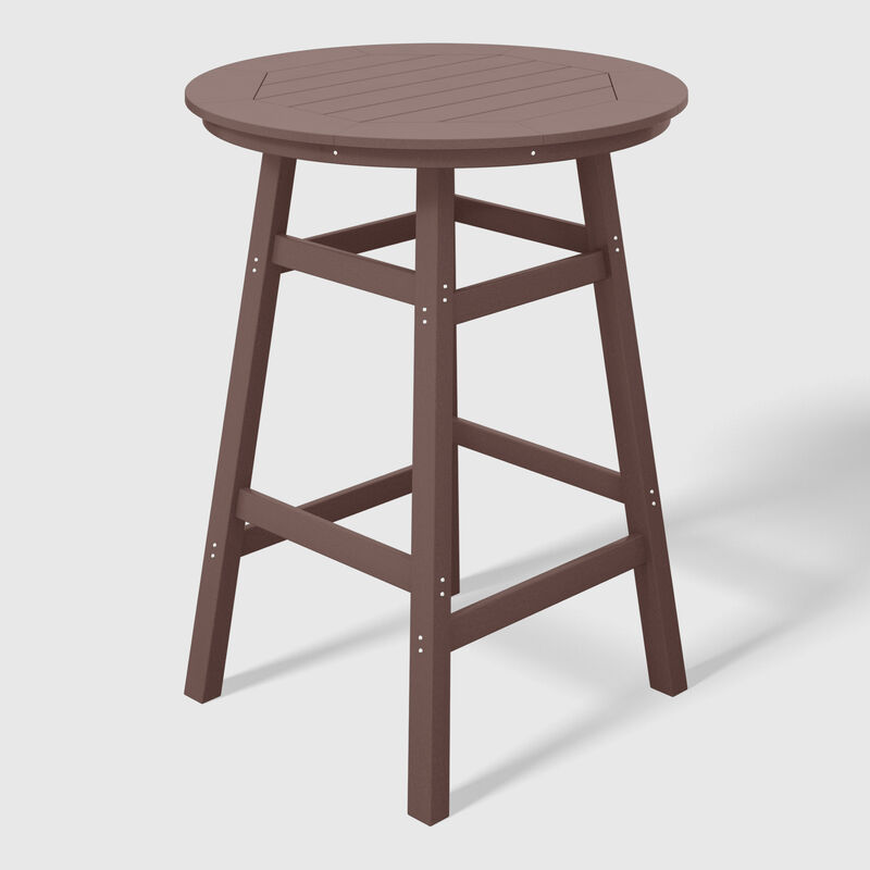 WestinTrends Outdoor 35" HDPE Round Patio Bar Height Table
