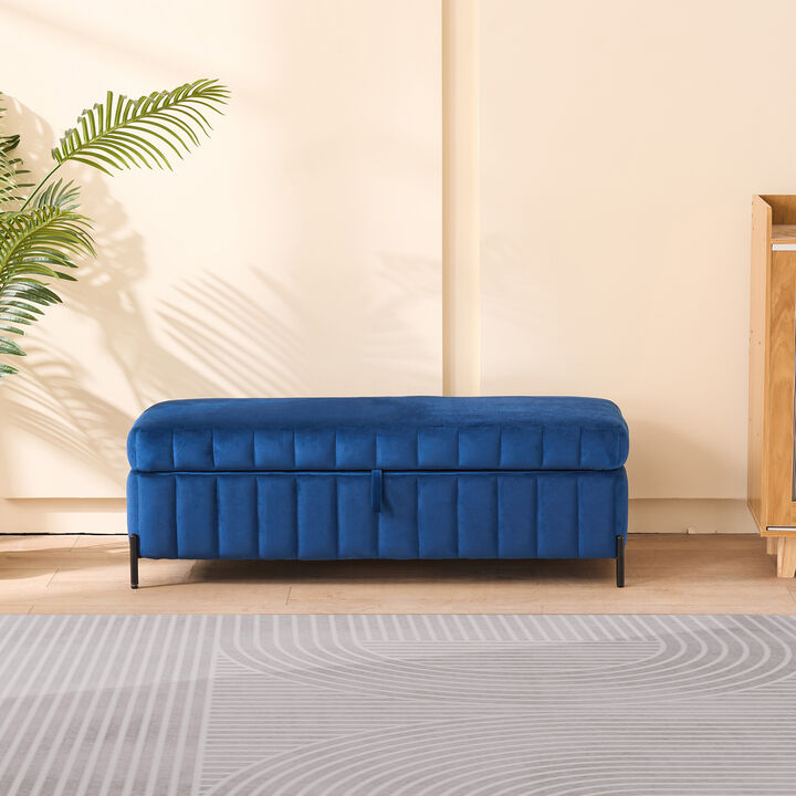 Merax Multi-Functional Velvet Storage Soft Bench