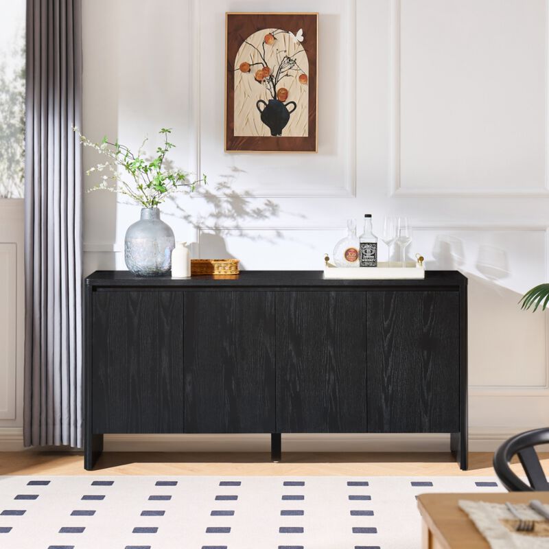 Debnul Wood 4-Door Buffet image number 1