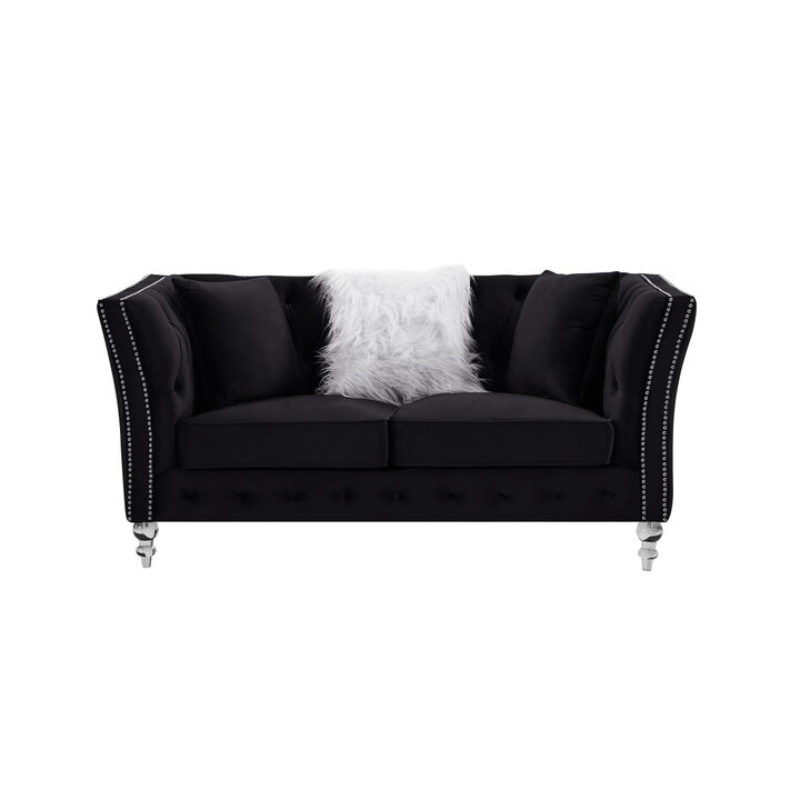 L8085B Two-seat sofa black