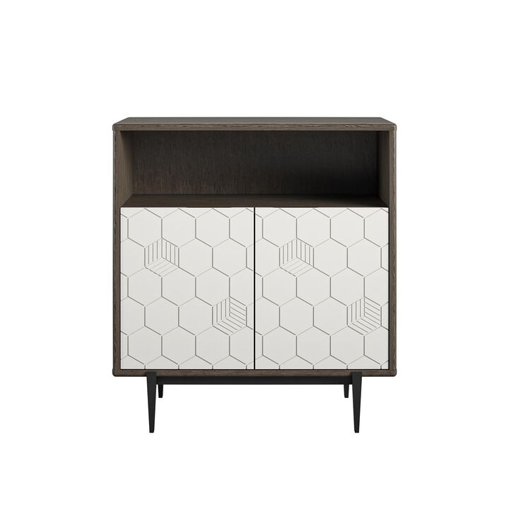 Olivia Storage Cabinet, Gray Oak