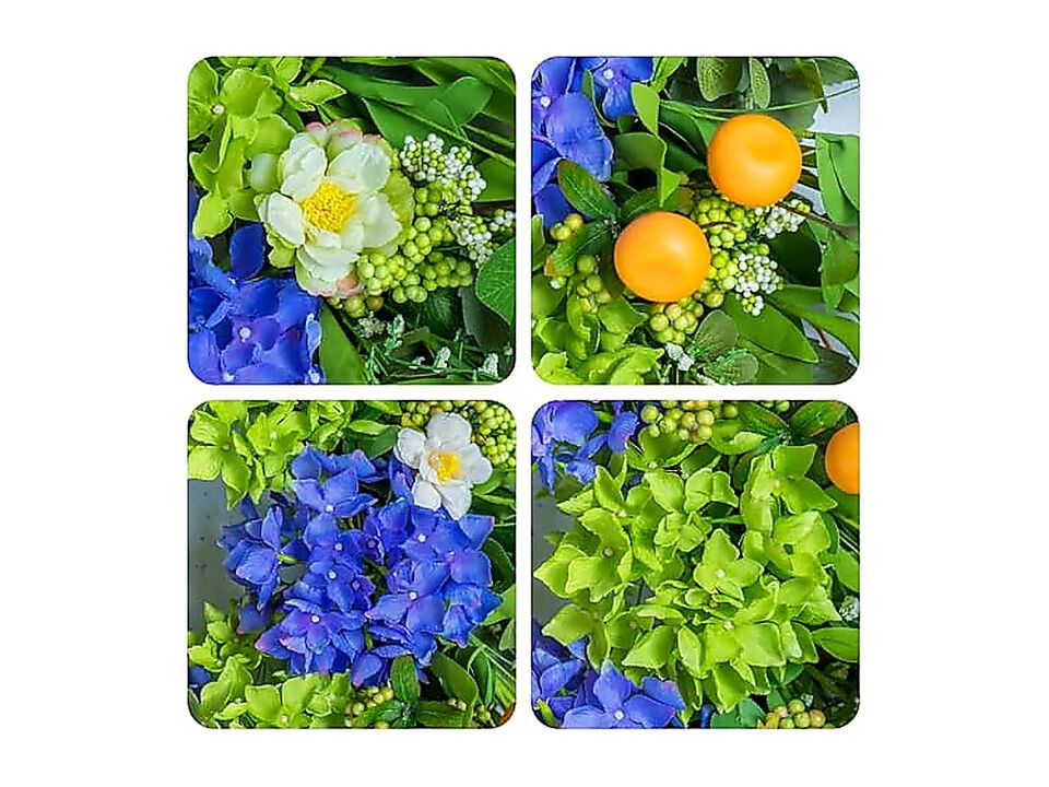Spring Wreaths Front Door 24 Inch Summer Wreath Outdoor Silk Hydrangea White