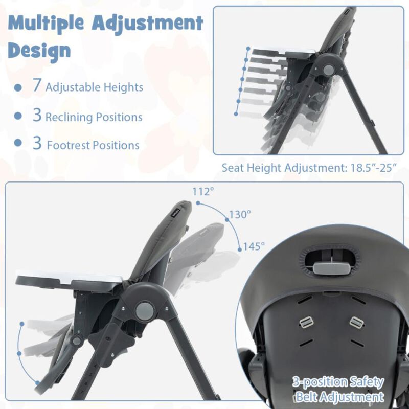 Hivvago 3-In-1 Convertible Baby High Chair for Toddlers. image number 3