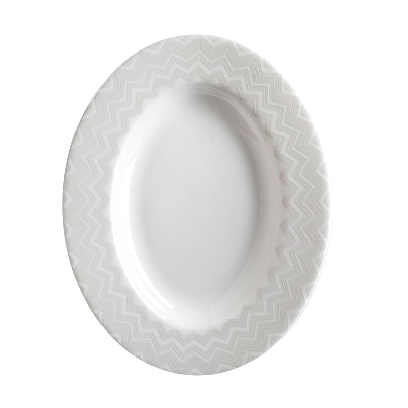 Pickle Dish ZIG ZAG WHITE, diam. 9.06" image number 0